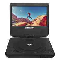 KoramzI 7" Portable Swivel DVD Player with Rechargeable Battery / USB / AV Out / Headphone Jack / Remote Control/ AC-DC Power Adaptor/ Multi-Region DVD Format(Black)- PDVD-700