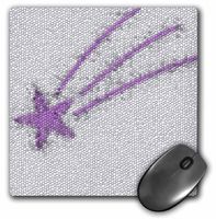 3dRose LLC 8 X 8 X 0.25 Inches Purple Star Mouse Pad (mp_27826_1)