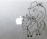 Cowboy Frog Riding a Horse Pony MacBook Laptop Vinyl Decal Sticker Car Window Toad Pony Horseback Riding Kids Children Baby Nursery Decoration