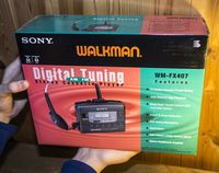 LARGE BOX SONY WM-FX407 Walkman Radio Cassette TAPE Player DIGITAL AM/FM AUTOREVERSE METAL CHROME Dual Capstan