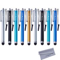 Stylus, Wisdompro 9 Pack Rubber Tip Stylus Bundle of 4.5" Colorful Universal Styli with Lanyard Tether for Capacitive Touch Screen iPhone iPod iPad Samsung Smartphone (5-Color Guy Pack)
