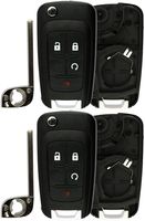 KeylessOption Keyless Remote Uncut Blank Car Smart Key Fob Case Shell Cover Housing For OHT01060512 (Pack of 2)