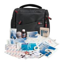 DURAGADGET On-Call Vet Medical Bag - Rugged Black & Orange Shoulder Carry Bag - Compatible with On-Call Vet Medical Supplies & Equipment - with Adjustable Interior Dividers (200 x 145 x 100 mm)