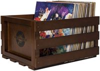 Crosley AC1004A-MA Record Storage Crate Holds up to 75 Albums, Mahogany