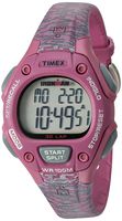Timex Women's Ironman 30-Lap Digital Quartz Mid-Size Watch, Pink/Gray Texture - TW5M076009J