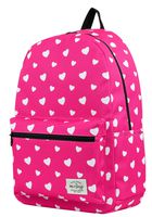 TRENDYMAX Backpack Cute for School | 16"x12"x6" | Holds 15.4-inch Laptop | Heart Prints, HotPink
