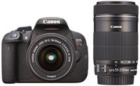 Canon DSLR Camera EOS Kiss X7i with EF-S18-55mm IS STM and EF-S55-250mm IS STM - International Version (No Warranty)