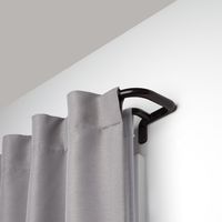 Umbra Twilight Double Curtain Rod Set - Wrap Around Design is Ideal for Blackout or Room Darkening Panels, 48 to 88-Inch, Auburn Bronze