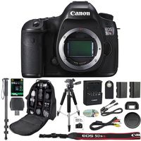 Canon EOS 5DS R Professional DSLR Camera + 64GB SDXC Memory Card + Extra LP-E6 Battery + SD Card Reader + Pro Camera Case + IR Remote + Monopod - International Version (No Warranty)