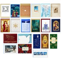 Hallmark Assorted Religious Handmade Boxed Christmas Cards (Set of 20 Premium Holiday Greeting Cards and Envelopes)