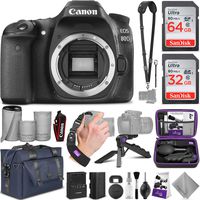 Canon EOS 80D DSLR Camera Body with Altura Photo Complete Accessory and Travel Bundle