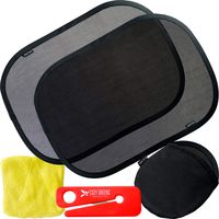 COZY GREENS Car Window Shade for Baby for Side Windows for Vehicle (3 Pack) - 21"x14" Car Shade - 80 GSM w/ 15s Film - Full UV Protection from Sun, Glare and UV Rays - Window Shade Baby