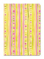 Tree-Free Greetings Eco Journal, 5.5 x 7.5 Inches, 160 Ruled Pages with Flexi Cover and Squares and Stripes Art by Debbie Mumm (72257)