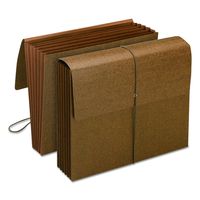 Smead Partition Expanding File Wallet with Flap and Cord Closure, 6 Pockets, 5-1/4" Expansion, Letter Size, Redrope, 10 per Box (72473)