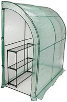CO-Z Lean-to Greenhouse, Portable Walk in Green House with PE Cover, Waterproof Hot House UV Protected Walking Plant Green House, 3.3 x 6.6 x 7.0 Feet.