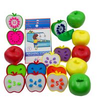 Skoolzy Counting Toddler Games - STEM Apple Factory Learning Toys for 3 Year olds to Ages 6 - Fine Motor Skills Color Sorting Montessori Toys for Toddlers Gifts - Educational Materials Activities