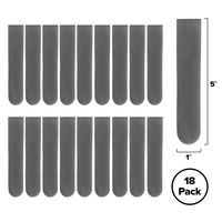 Wrap-It Storage Cable Clams - 5" Gray (18-Pack) - Hook and Loop Cable Holder Cord Management Cable Clips Organizers for Holding Cords and Wire in Place