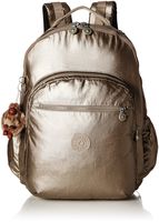 Kipling Women's Seoul Go XL, Padded, Adustable Backpack Straps, Zip Closure, Metallic Pewter