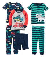 Simple Joys by Carter's Baby Boys' 6-Piece Snug Fit Cotton Pajama Set, Transportation/Dog, 18 Months