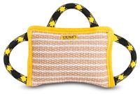 Durable Dog Bite Pillow 10 x 7 Inches - Safe Biting Pad with 3 Comfortable & Strong Handles - Tough Jute Tug Toy for Medium to Large Dogs - Ideal for Tug of War, K9, IPO, Schutzhund & Puppy Training