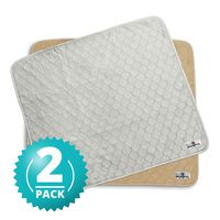 Pet Parents Washable Dog Pee Pads (2pack) of (34x36) Premium Pee Pads for Dogs, Waterproof Whelping Pads, Reusable Dog Training Pads, Quality Travel Pet Pee Pads. Modern Puppy Pads! (1 Tan & 1 Grey)