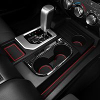 CupHolderHero for Toyota Tundra 2014-2020 Custom Liner Accessories - Premium Cup Holder, Console, and Door Pocket Inserts 29-pc Set (Bucket Seat) (Red Trim)