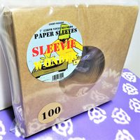 100 Pack of Tan Brown Paper Sleeves for 45s 7" 45rpm ~ Covers Over Any 45 Vinyl Record ~ Lightweight (+ 1 Free dj Magnet)