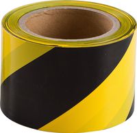 Brady 91214, Barricade Tape, 3" Width, Black on Yellow (1 per Order)