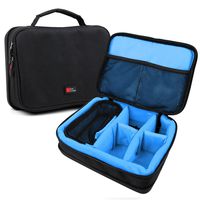 DURAGADGET Protective Black & Blue EVA Carry Case - Suitable for use with The Zoom H6 Digital Voice Recorder
