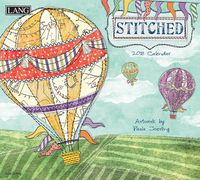LANG - 2018 Wall Calendar -"Stitched", Artwork by Paula Joerling - 12 Month - Open 13 3/8" X 24"