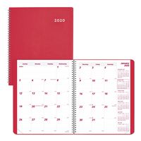 Brownline 2020 Duraflex Monthly Planner, 14 Months (December 2019-January 2021), Twin-Wire, Raspberry, 11 x 8.5 Inches (CB1262V.Ras-20)