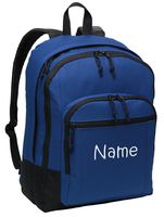 Personalized Twilight Blue Port Authority Basic Backpack with Embroidered Name