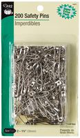 Dritz 1471  200-Piece Safety Pins, Size 2, Nickel Finish