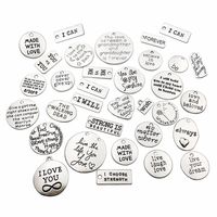 iloveDIYbeads 30pcs Inspiration Words Charms Craft Supplies Mixed Pendants Beads Charms Pendants for Crafting, Jewelry Findings Making Accessory for DIY Necklace Bracelet M44 (Inspiration Charms)