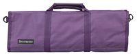 Messermeister 12-Pocket Heavy Duty Nylon Padded Knife Roll, Luggage Grade and Water Resistant, Plum