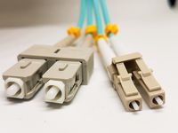 Fibre Optic Patch Cable 10G LC to SC OM3 2M,2M (6.56ft), Multimode OM3,10Gb Fiber Duplex 50/125 OFNP Micron Fiber Patch Cable LC to SC 2M. Multimode OM3 SFP, 3MM PVC.