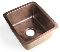 Monarch Abode 17090 Pure Copper Hand Hammered Highball Bar Prep/Kitchen Sink (17 inches)