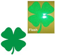 4-Leaf Dark Green Shamrock Clover Sticker Reflective Reflector Lucky PVC Vinyl Sport Motorbike Helmet Motorcycle Bike Racing Car Decal Badge Door Window Tailgate Truck Rear Emblem Notebook Laptop