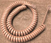 Beige Medium (12' Ft) Generic Handset Curly Coil Phone Cord Fits Nearly All Landline Phones Spring Spiral Telephone Receiver Wire Cable 4P4C RJ9 Universally Compatible by DIY-BizPhones