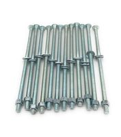 3/8" x 10" Carriage Bolts with Nuts & Washers, 12 per Pack