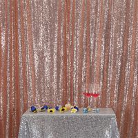 Eternal Beauty Champagne Blush Sequin Wedding Backdrop Photography Background Party Curtain, 5Ft X 7Ft