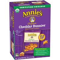 Annie's Organic Cheddar Bunnies Baked Snack Crackers, 12 ct, 12 oz