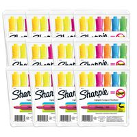 Sharpie Tank Style Highlighters, Chisel Tip, Assorted Colors, 12 Packs of 6 (72 Count)