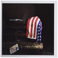 3dRose Set of 12 Greeting Cards, Print of American Flag with an Old Car and Rebel Sign (gc_182804_2)