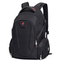 Swiss Alpen - Blanc Backpack - Water Resistant Durable 1680D Large Laptop Backpack for Travel, School & Business - Fits 15.6" Laptop with USB Charging Port - Black Exclusive