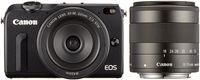 Canon Digital SLR Camera Mirrorless EOS M2 Double Lens Kit Ef-m18-55mm F3.5-5.6 Is STM Ef-m22mm F2 STM - International Version (No Warranty)