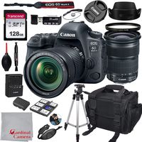 Canon EOS 6D Mark II + 24-105mm f/3.5-5.6 is STM Kit + 128GB SD Card + Case (17pc Bundle)