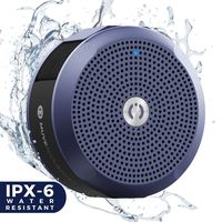MuveAcoustics Portable Bluetooth Waterproof Speaker - Loudest Splashproof Stereo Sound for Men and Women, Blue