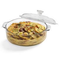 Libbey Baker's Basics Glass Casserole Baking Dish with Cover, 2-quart