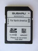 SG670 2015 SUBARU FORESTER NAVIGATION CARD LATEST MAP UPDATE FOR NORTH AMERICA, USA / CANADA PART NUMBER 86283SG670